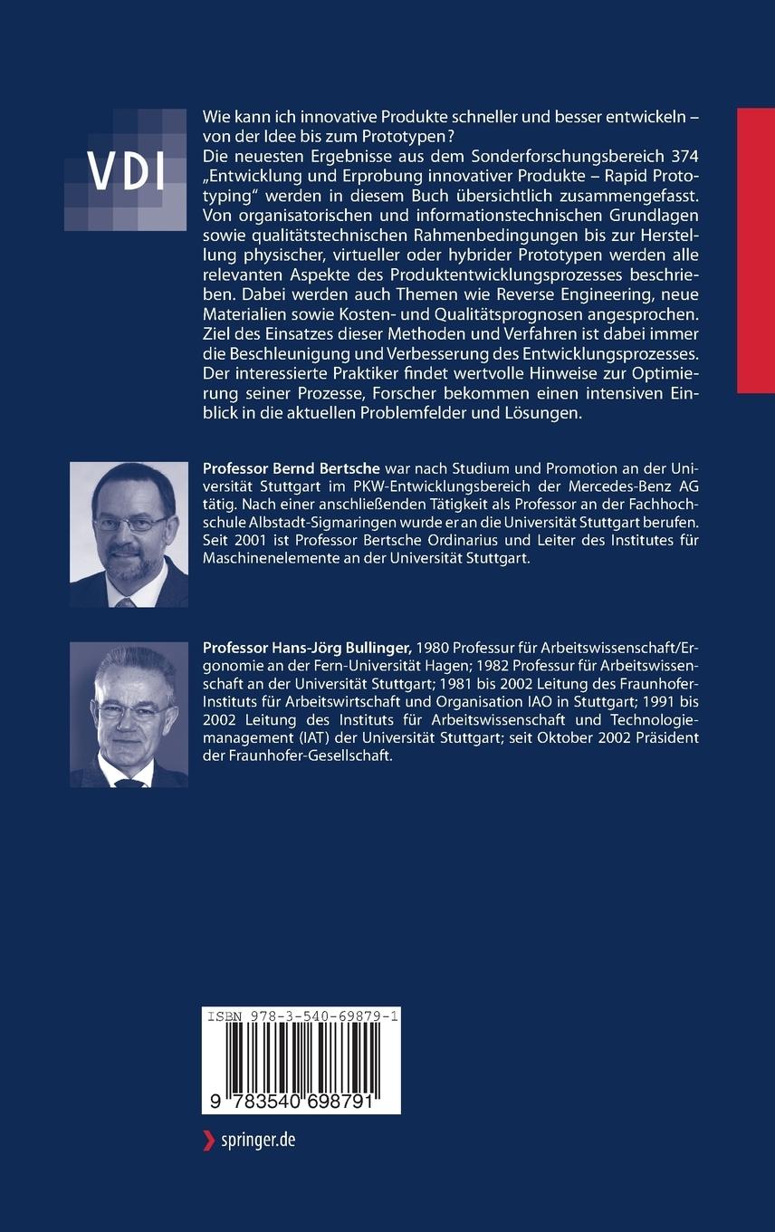 Rückseitencover Entwicklung und Erprobung innovativer Produkte - Rapid Prototyping