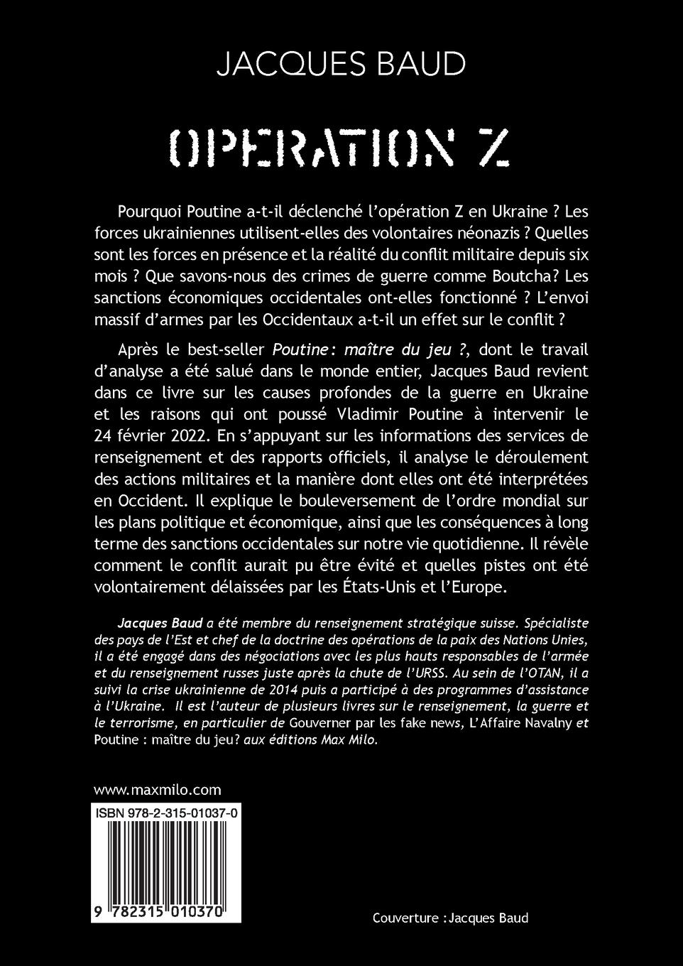 Rückseitencover Opération Z