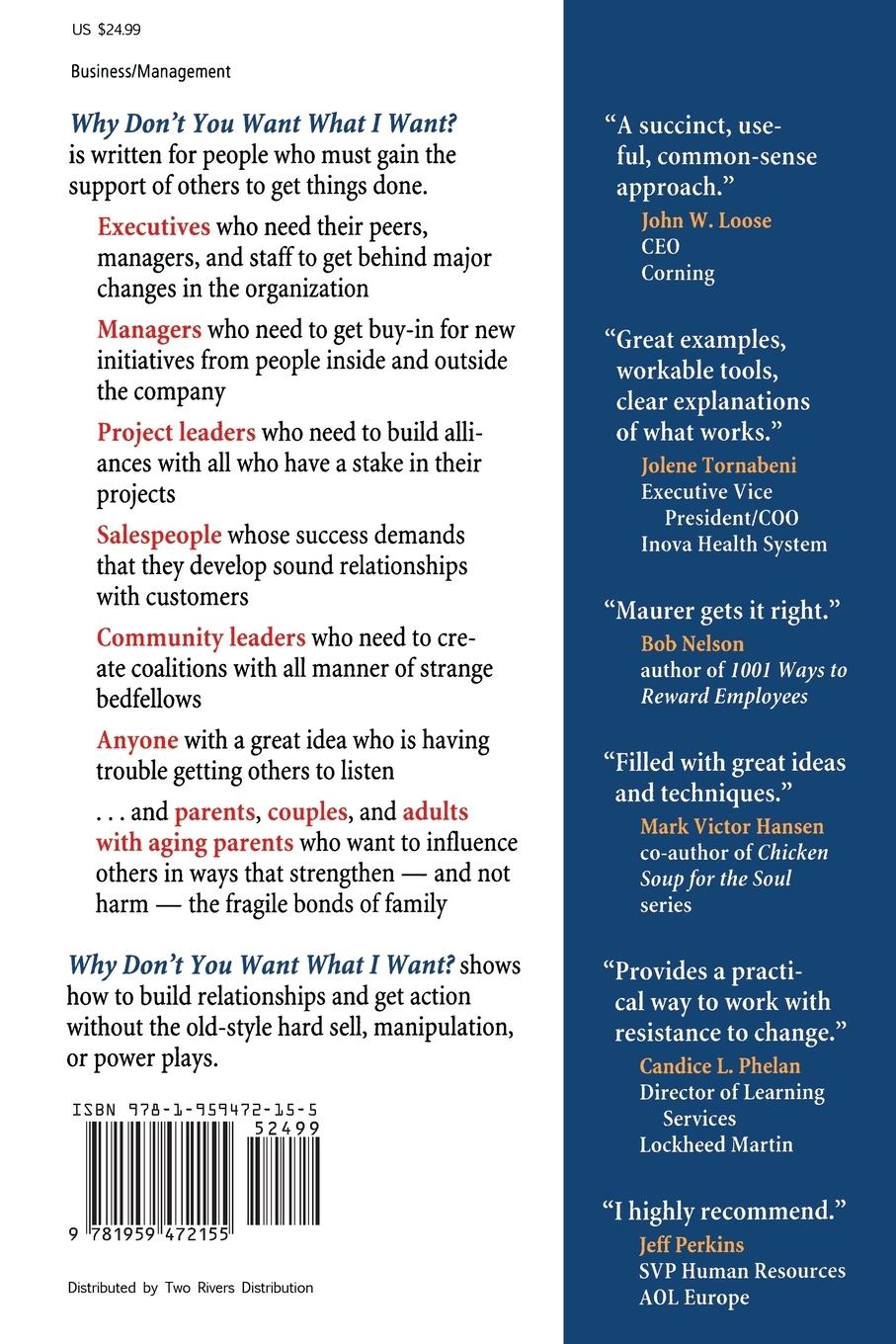 Rückseitencover Why Don't You Want What I Want?