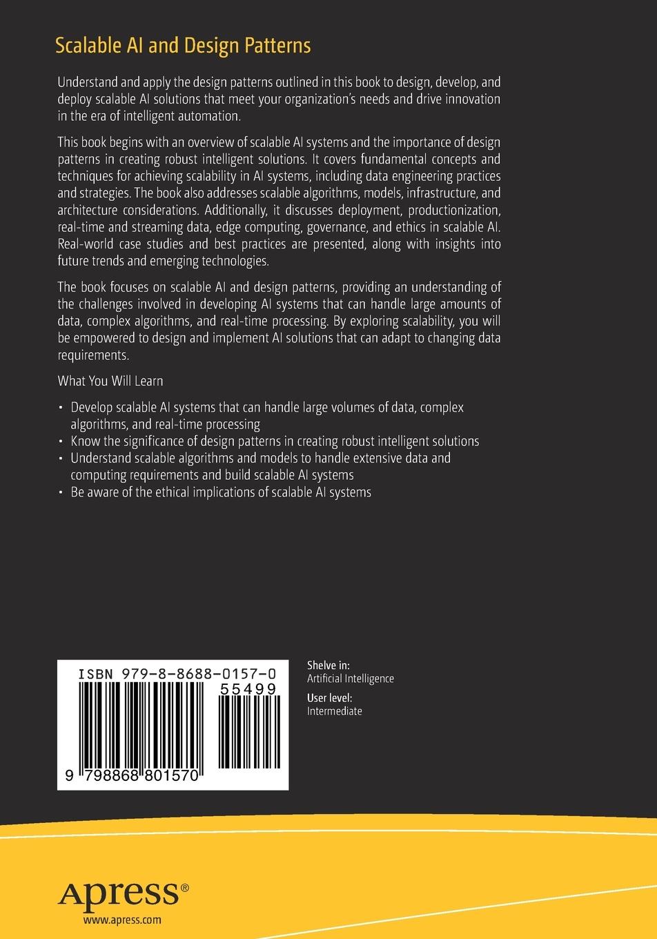 Rückseitencover Scalable AI and Design Patterns