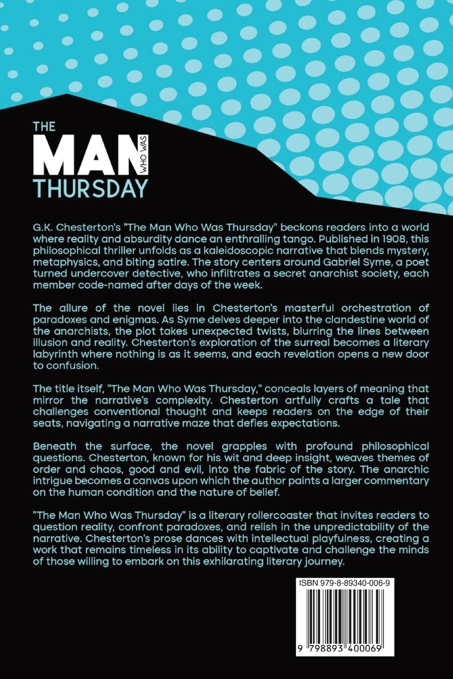 Rückseitencover The Man Who Was Thursday