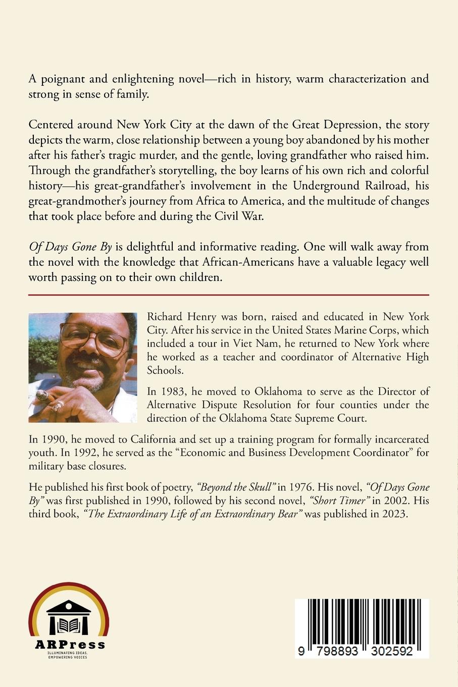 Rückseitencover OF DAYS GONE BY