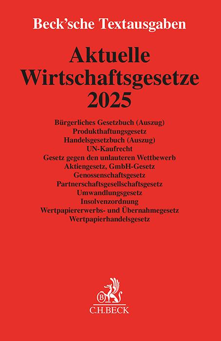 Vorderes Coverbild Aktuelle Wirtschaftsgesetze 2025