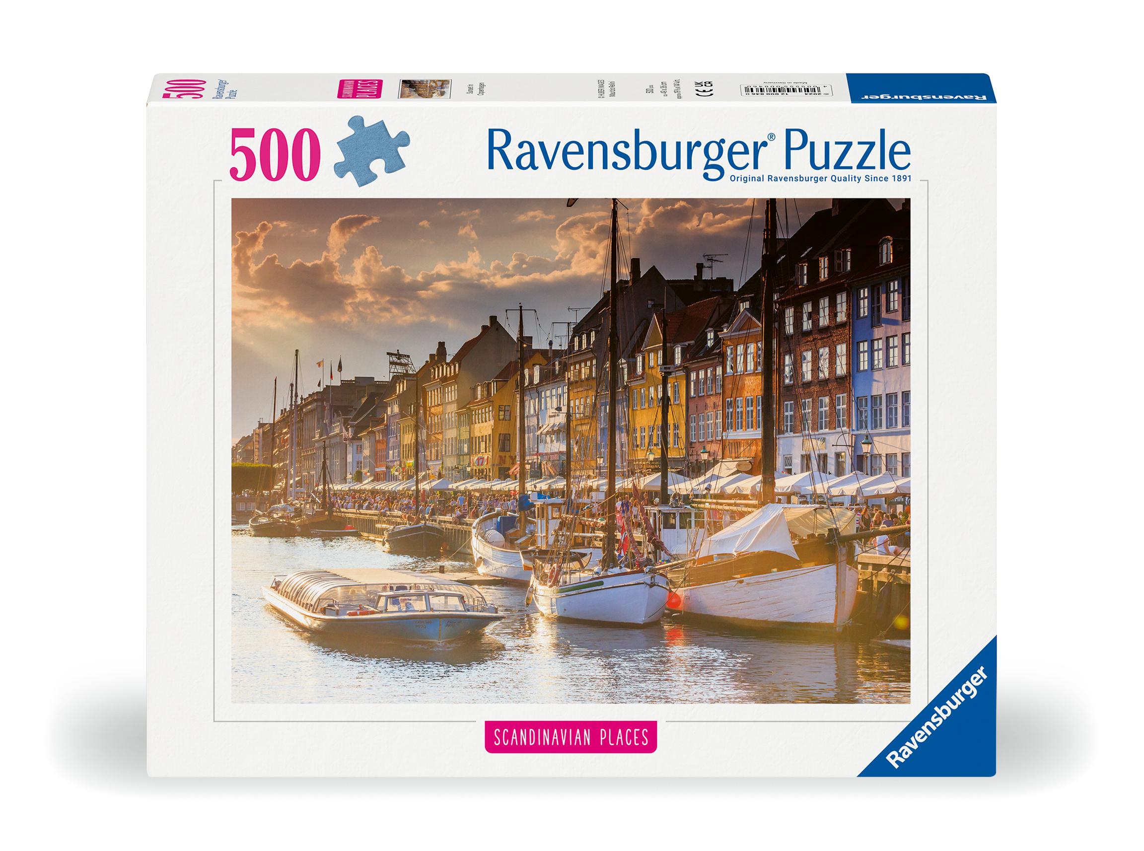 Vorderes Coverbild Erwachsenenpuzzle 500 Teile - Sonnenuntergang in Kopenhagen