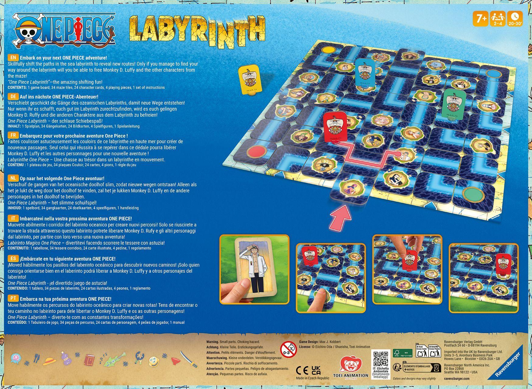 Beispielinhalt (Bild) One Piece Labyrinth - Gesellschaftsspiel & Brettspiel ab 7 Jahre
