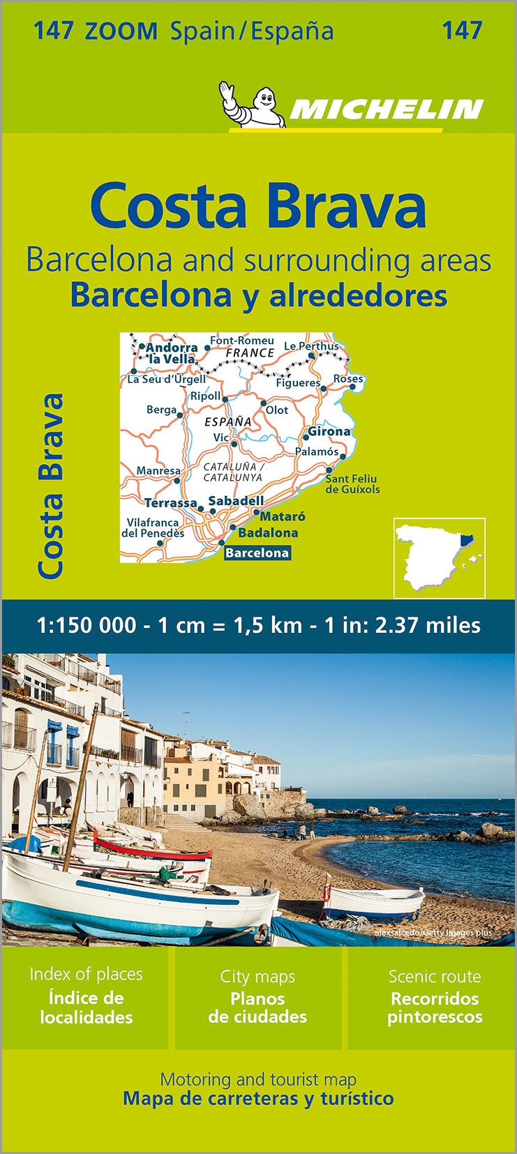 Vorderes Coverbild Michelin Costa Brava, Barcelona und Umgebung