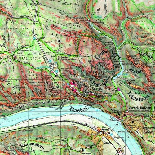 Beispielinhalt (Bild) Die Bastei 1 : 10 000