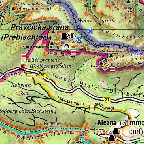 Beispielinhalt (Bild) Böhmische Schweiz 1:40000