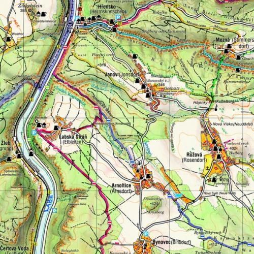 Beispielinhalt (Bild) Böhmische Schweiz 1:40000