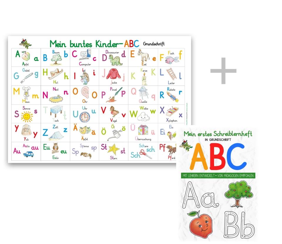 Vorderes Coverbild Mein buntes Kinder-ABC-Set in Grundschrift