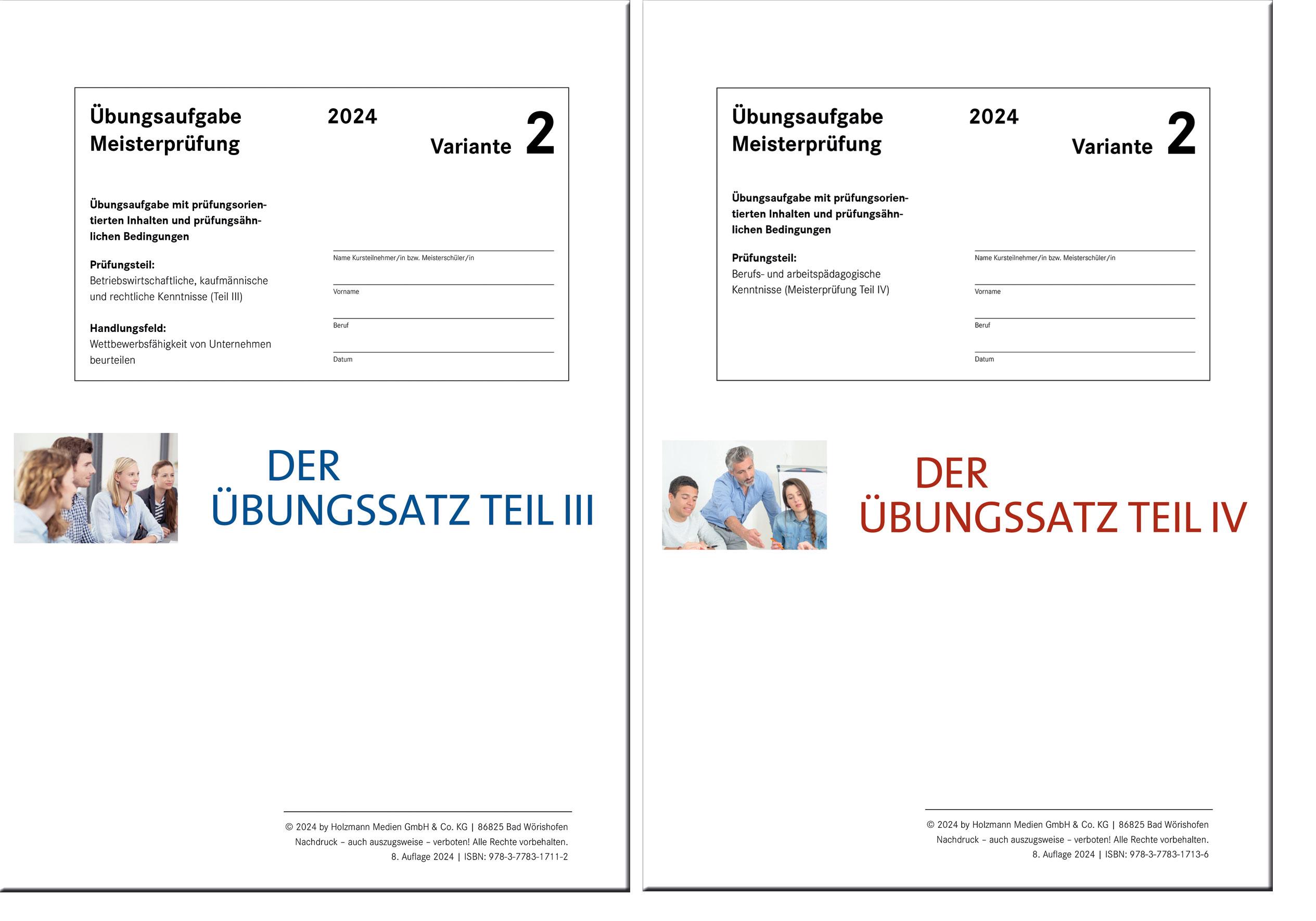 Vorderes Coverbild Das Übungspaket Teile III + IV - Variante 2