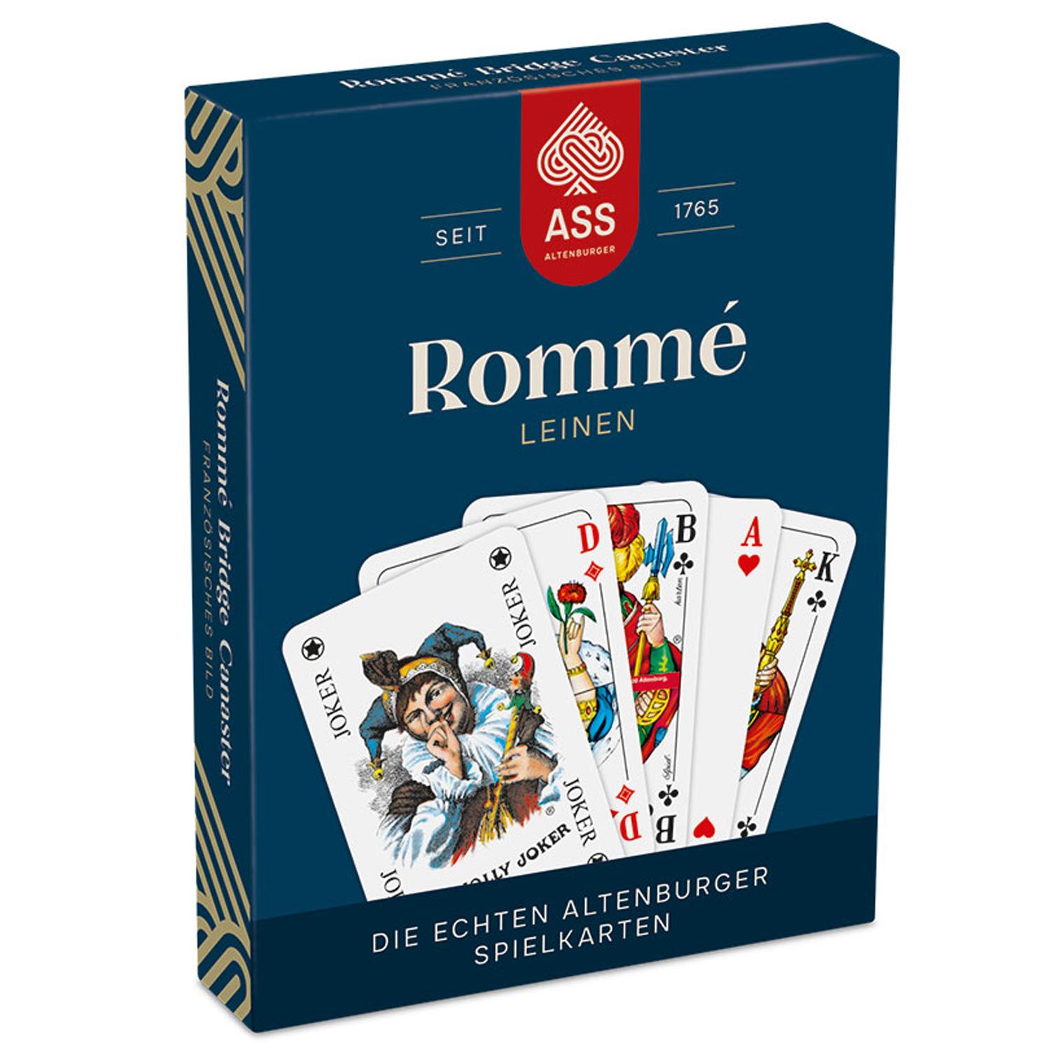 Vorderes Coverbild Rommé Leinenprägung, französisches Bild