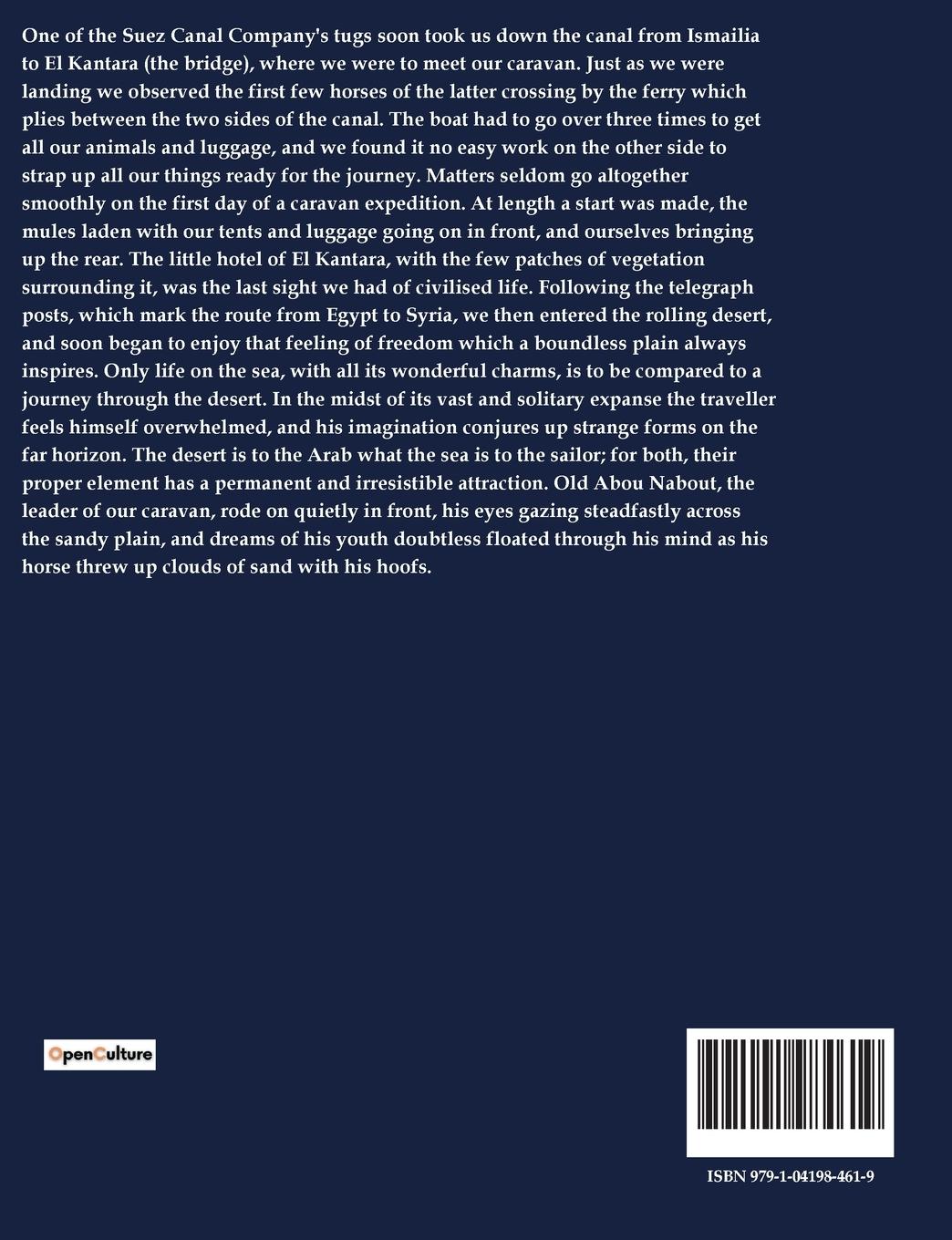 Rückseitencover THE CARAVAN ROUTE BETWEEN EGYPT AND SYRIA