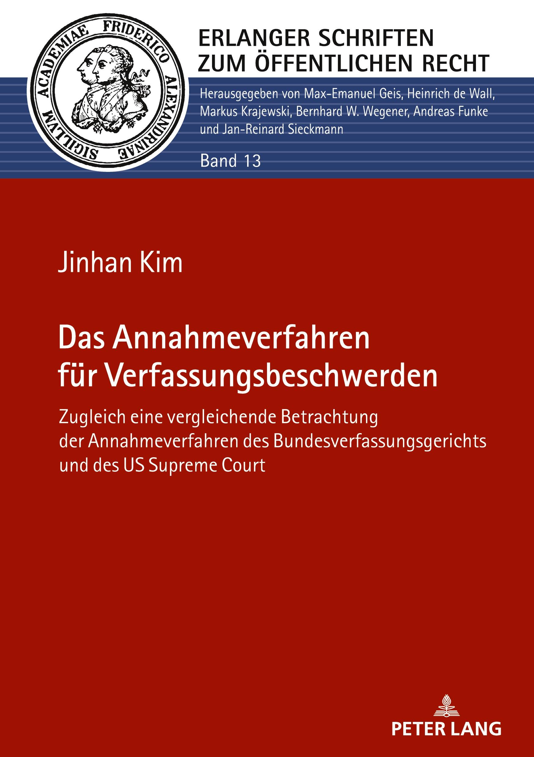 Vorderes Coverbild Das Annahmeverfahren für Verfassungsbeschwerden