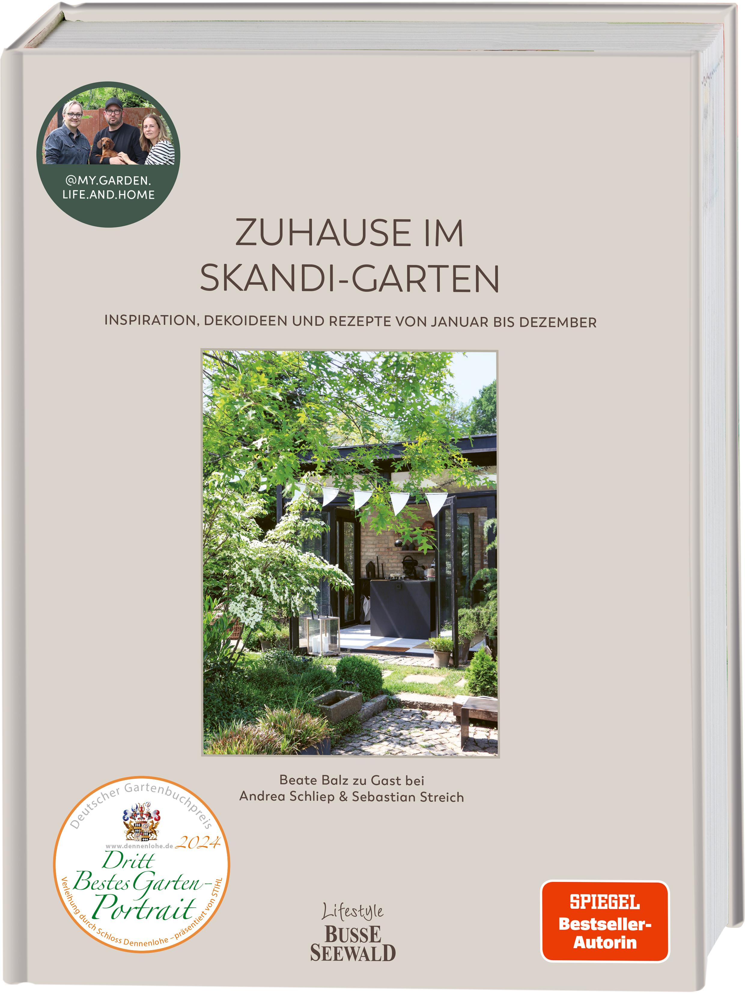 Vorderes Coverbild Zuhause im Skandi-Garten. Inspiration, Dekoideen und Rezepte von Januar bis Dezember