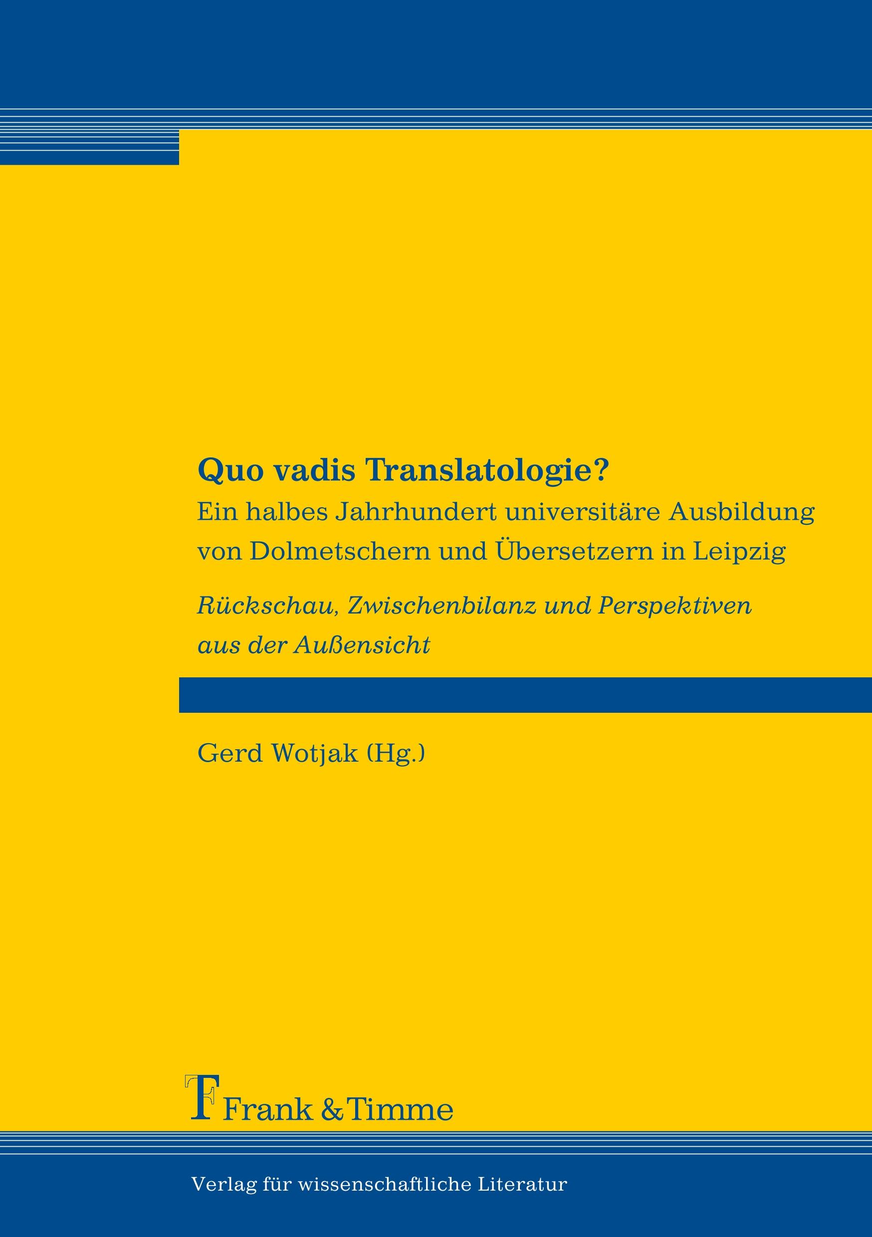 Vorderes Coverbild Quo vadis Translatologie?