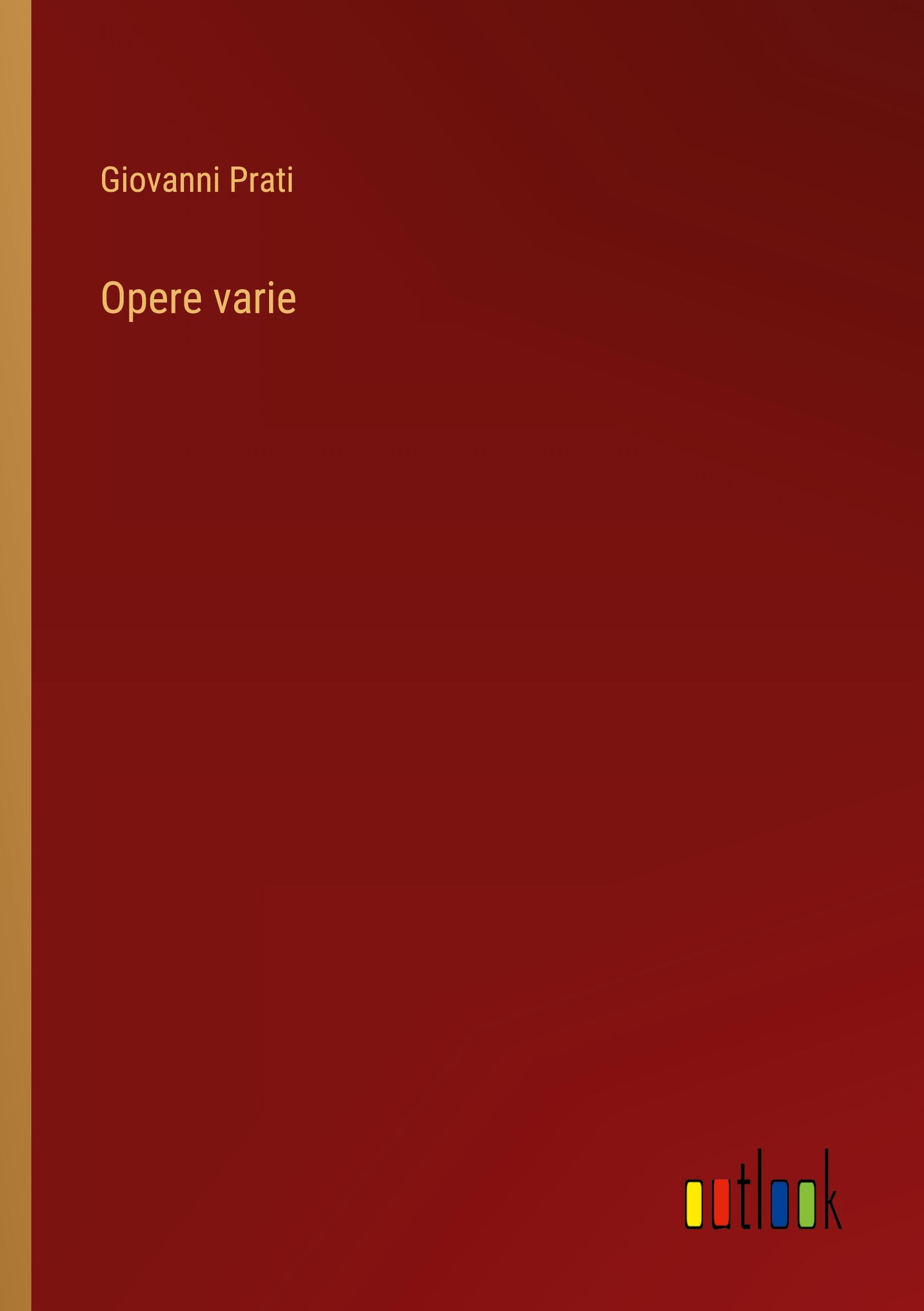 Vorderes Coverbild Opere varie