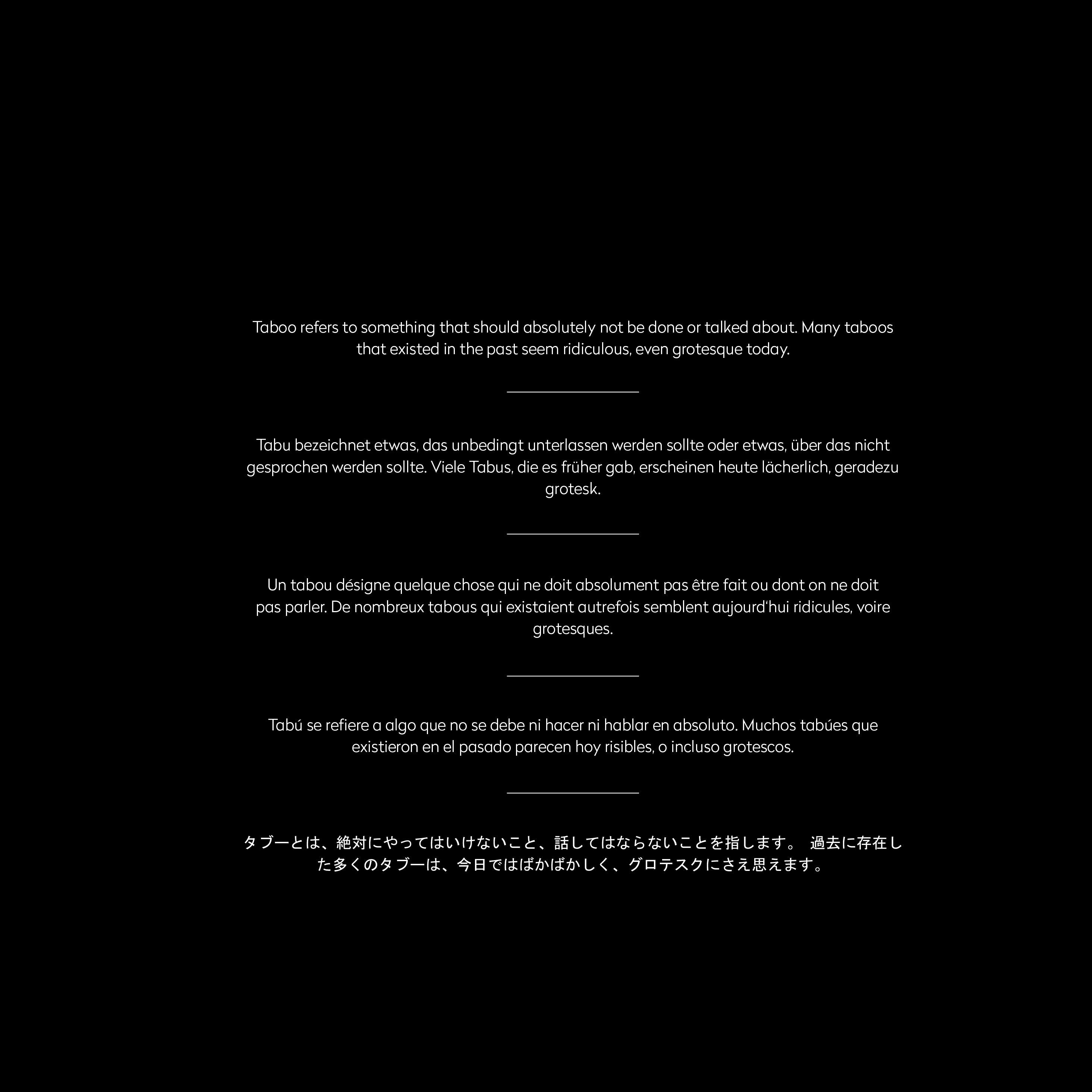 Rückseitencover tabu