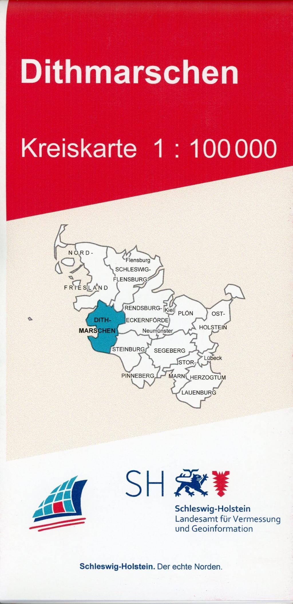 Vorderes Coverbild Dithmarschen Kreiskarte 1 : 100 000