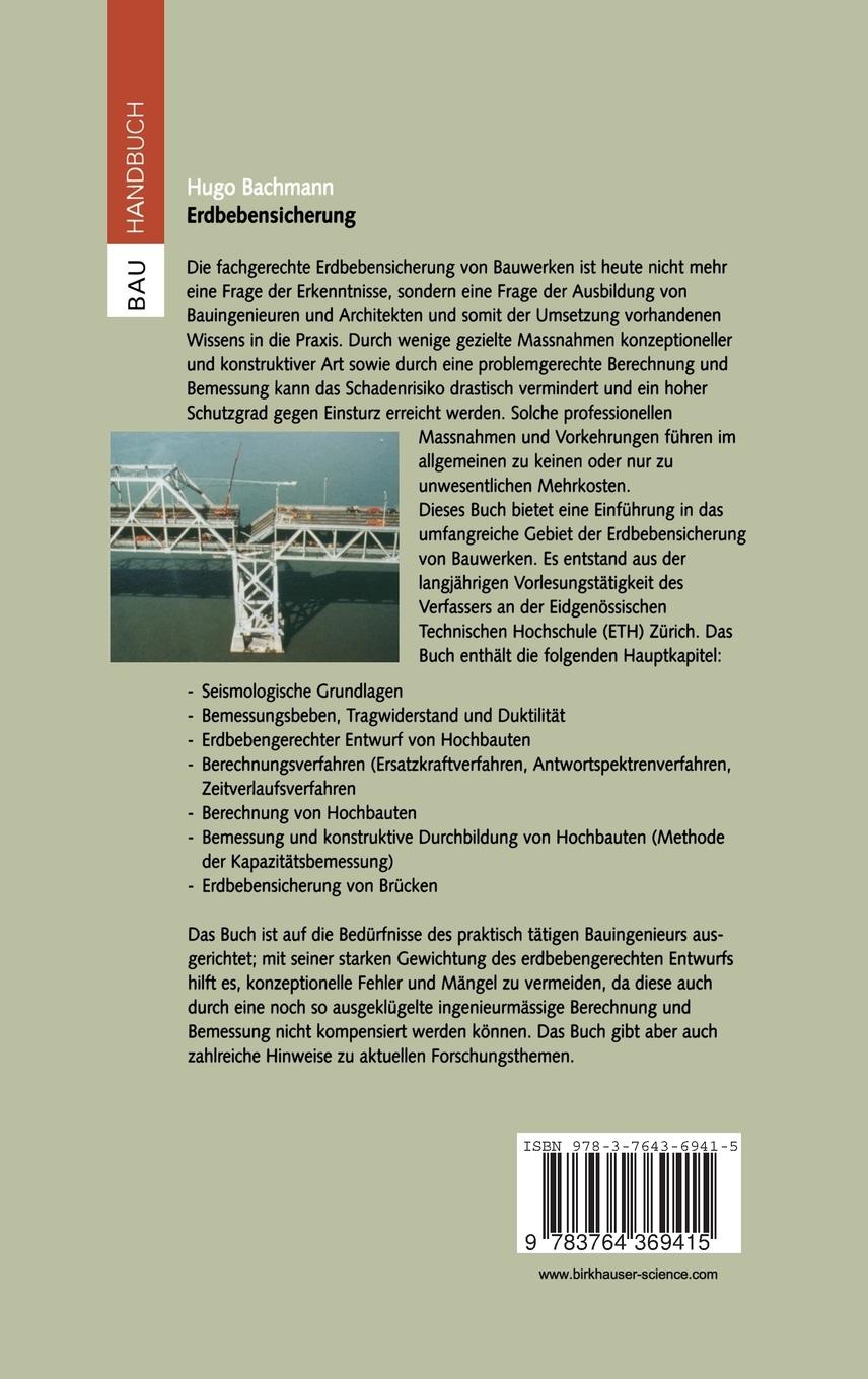Rückseitencover Erdbebensicherung von Bauwerken