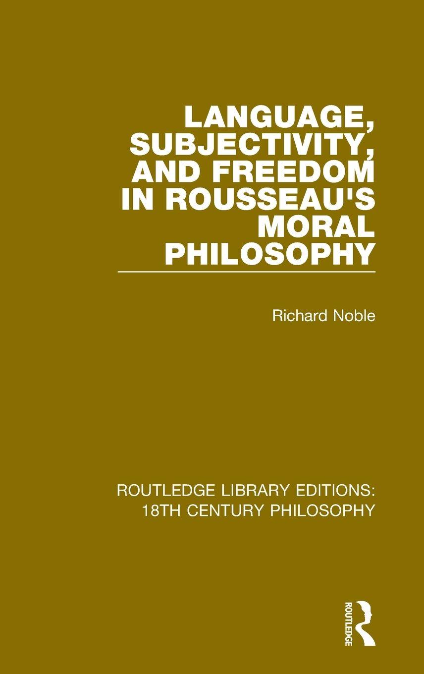 Vorderes Coverbild Language, Subjectivity, and Freedom in Rousseau's Moral Philosophy