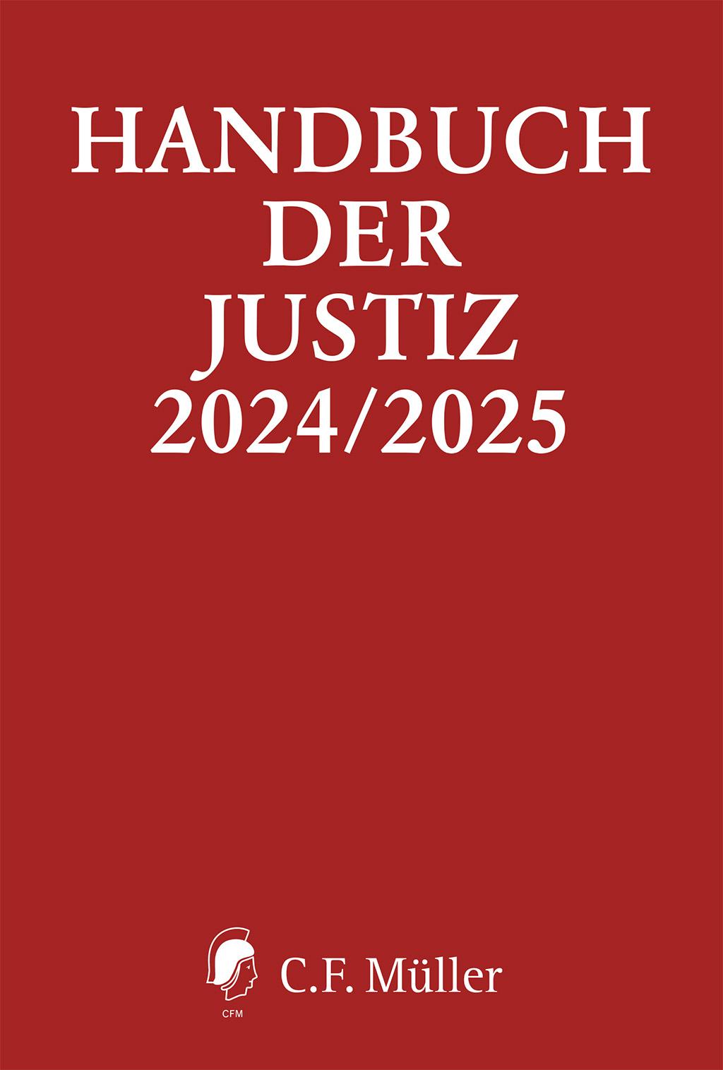 Vorderes Coverbild Handbuch der Justiz 2024/2025