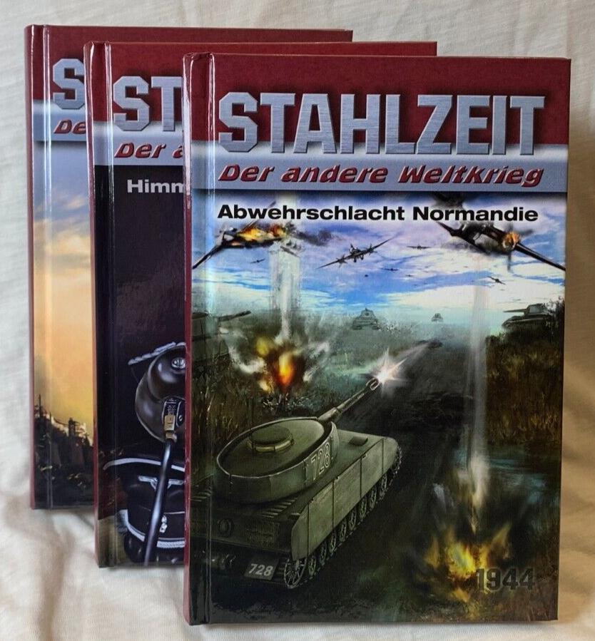 Vorderes Coverbild STAHLZEIT Bände 4-6: Abwehrschlacht Normandie - Himmlers große Stunde - Raketenkrieg