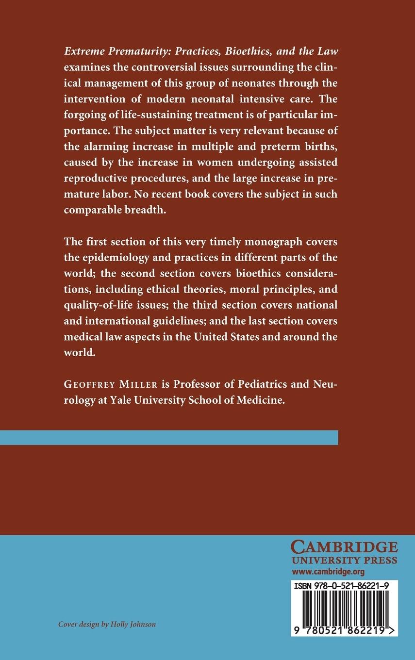 Rückseitencover Extreme Prematurity