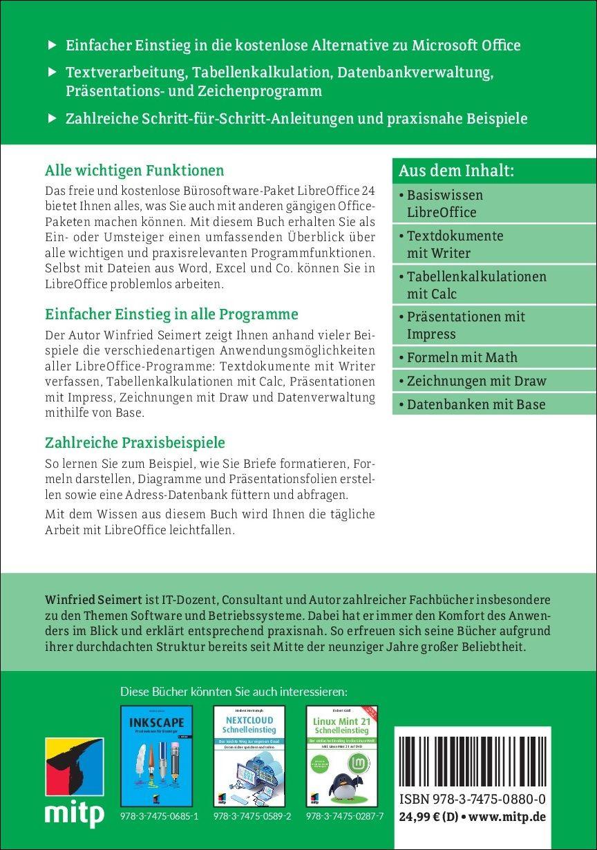 Rückseitencover LibreOffice 24