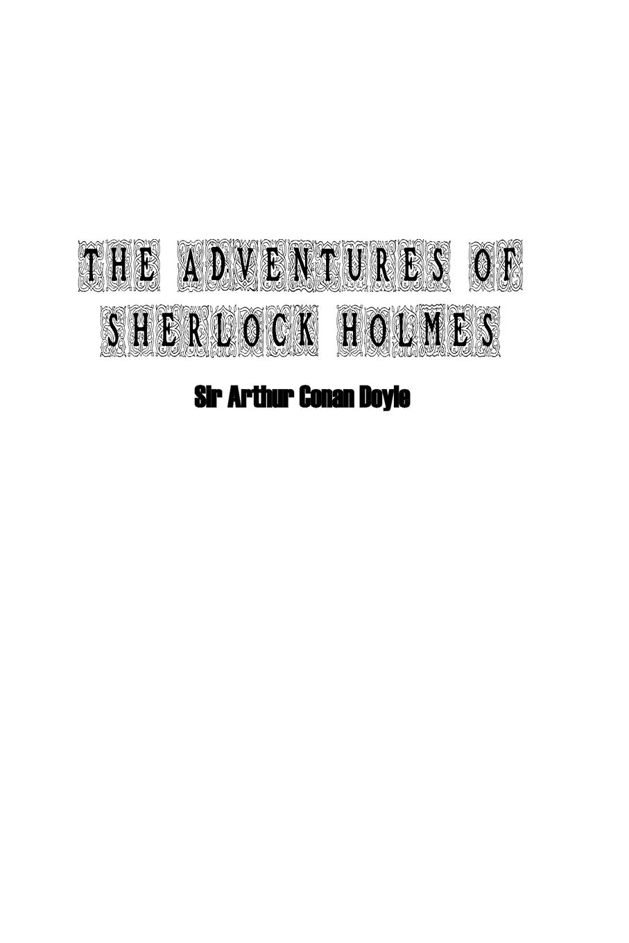 Vorderes Coverbild The Adventures of Sherlock Holmes