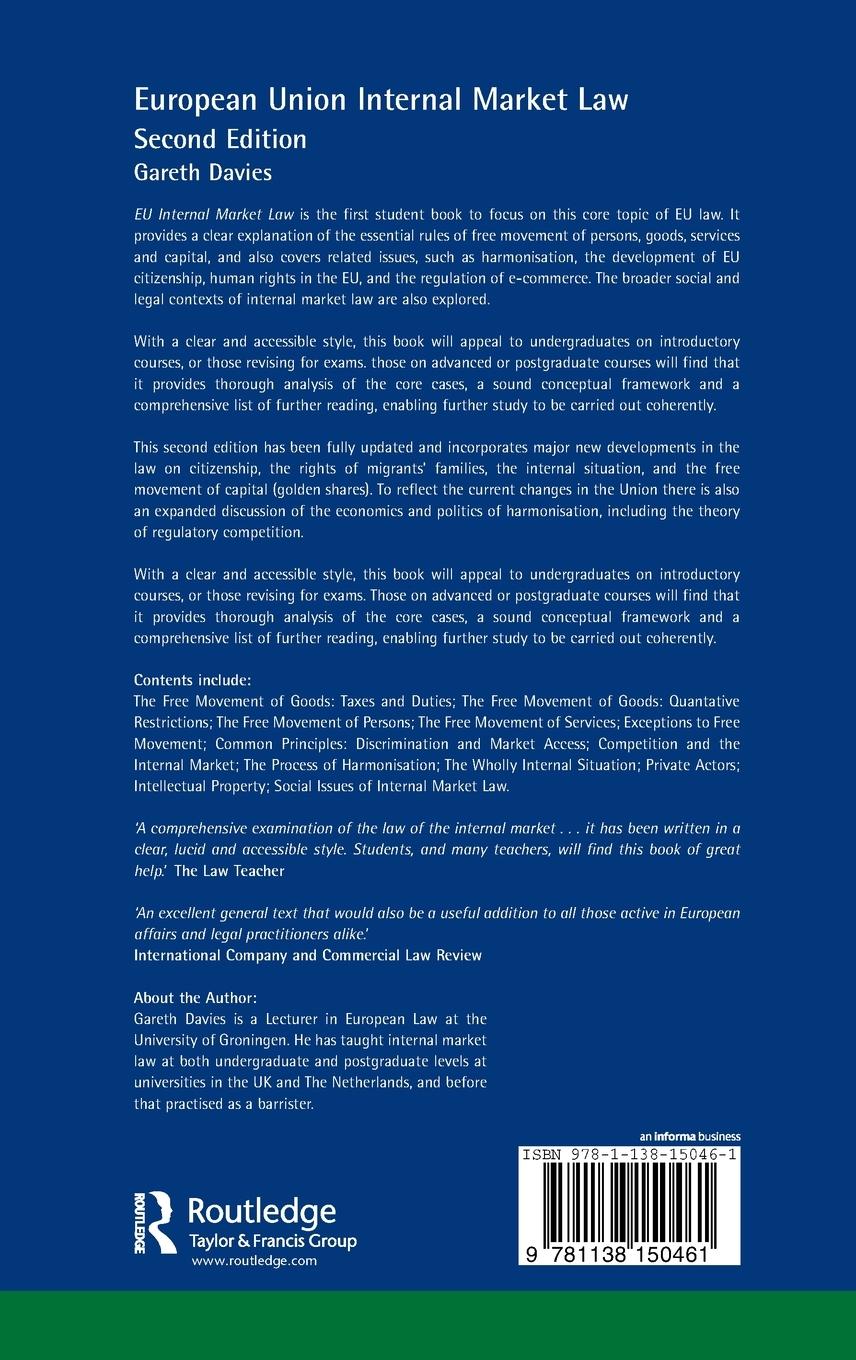 Rückseitencover European Union Internal Market