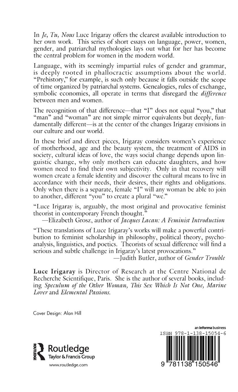 Rückseitencover Je, Tu, Nous