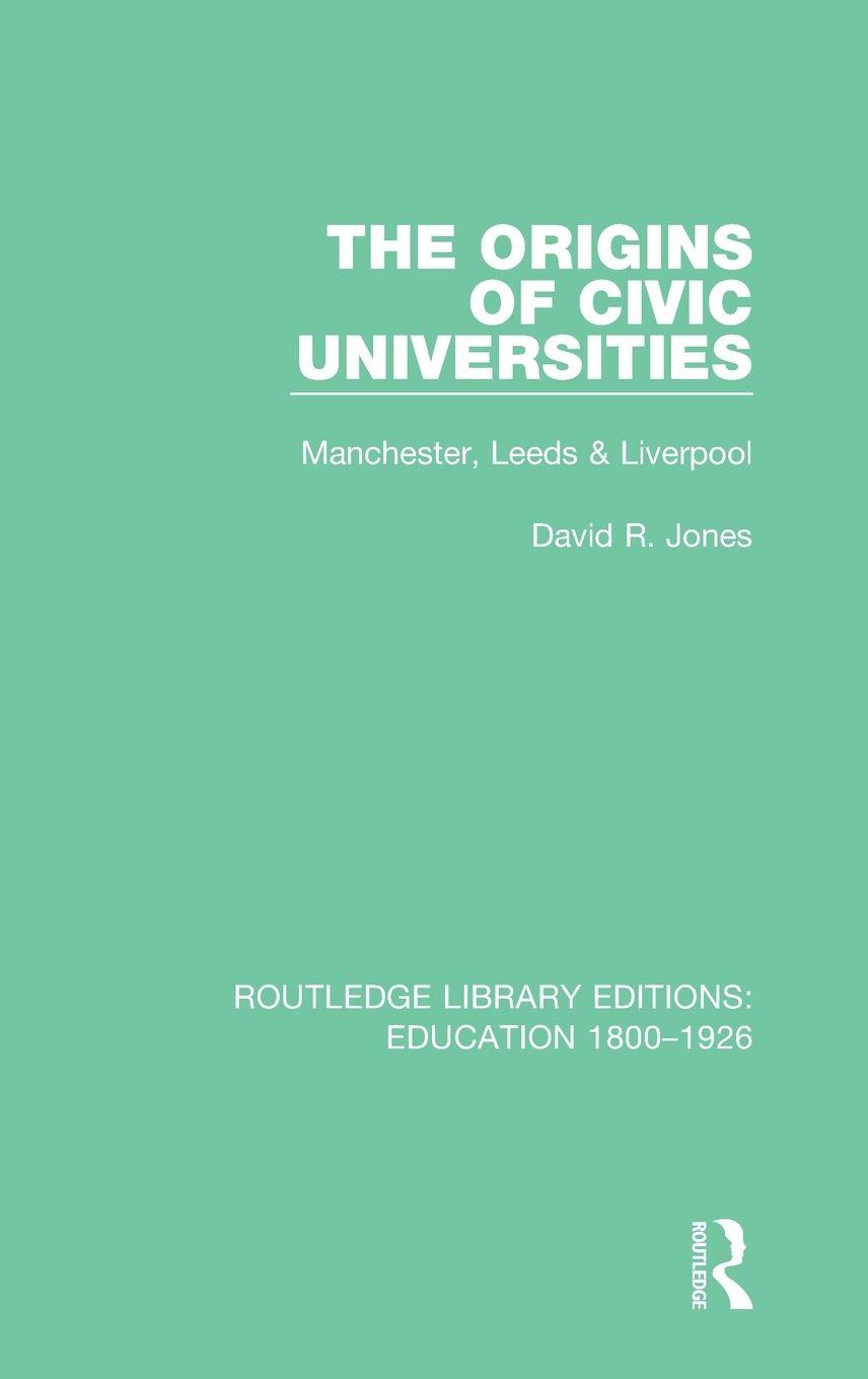 Vorderes Coverbild The Origins of Civic Universities