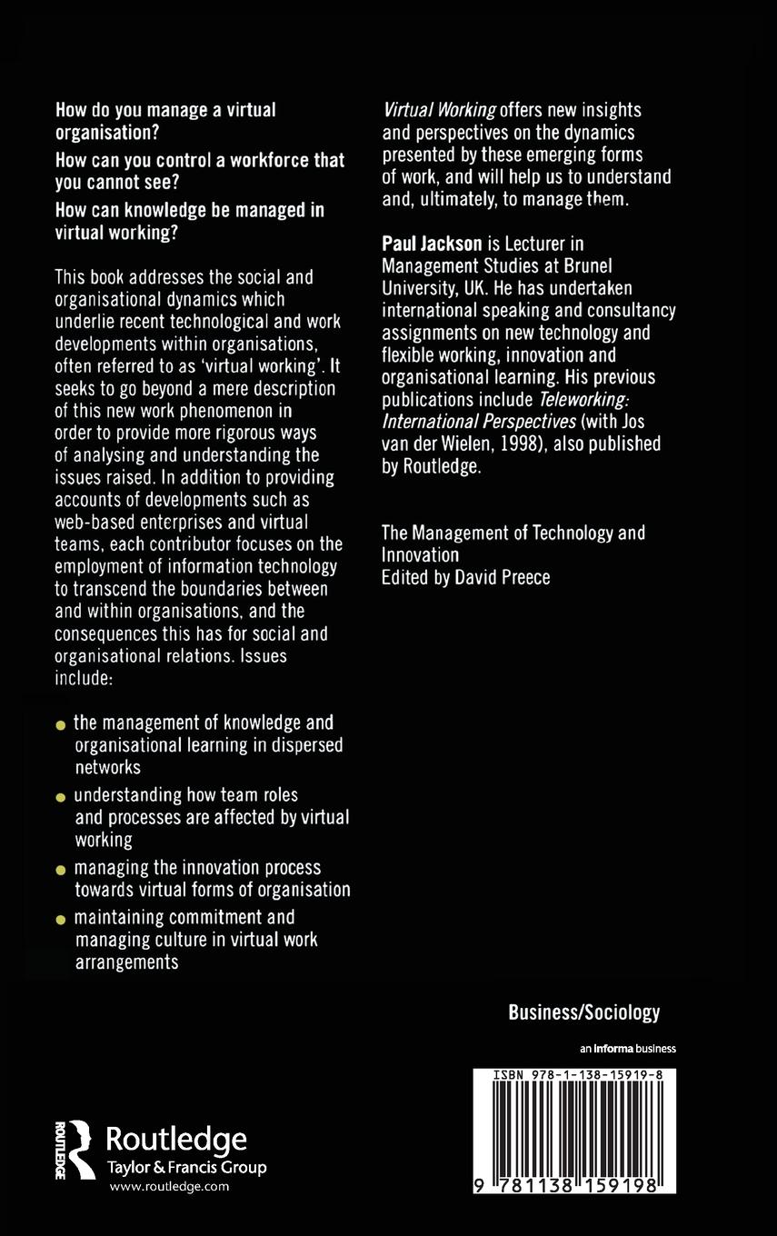 Rückseitencover Virtual Working