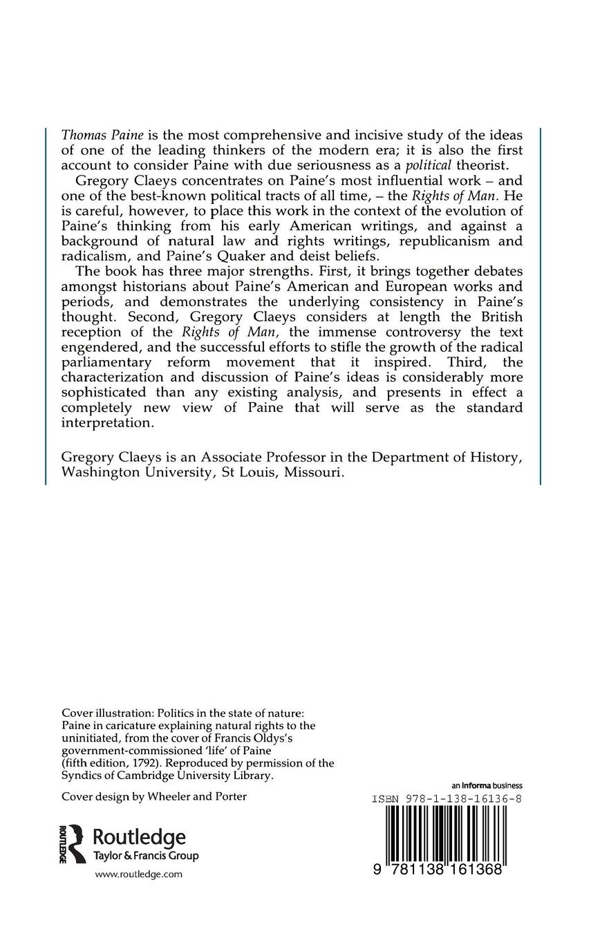 Rückseitencover Thomas Paine