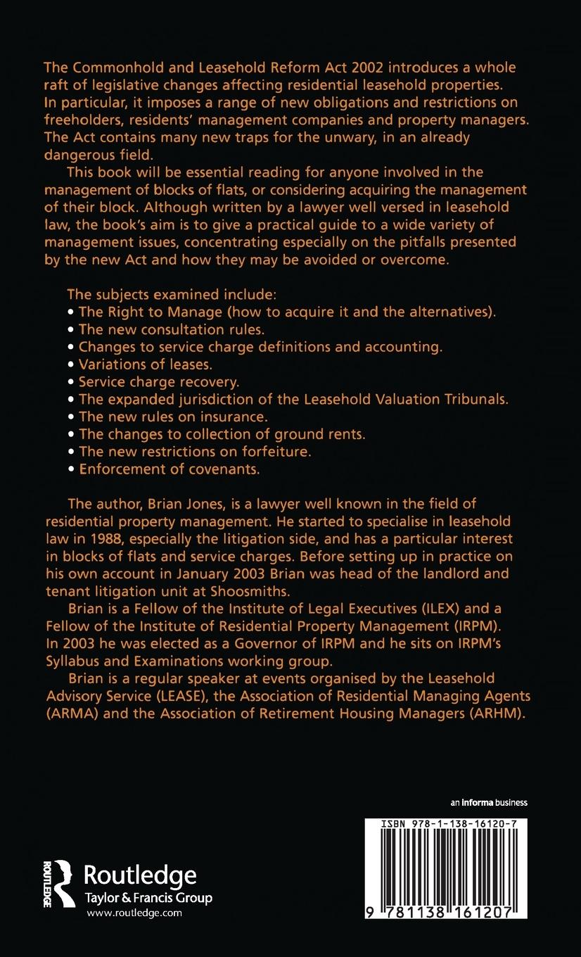 Rückseitencover Right to Manage & Service Charges