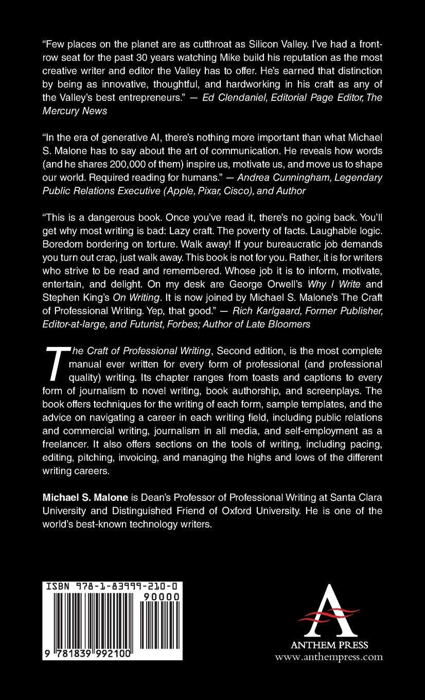 Rückseitencover The Craft of Professional Writing, Second Edition