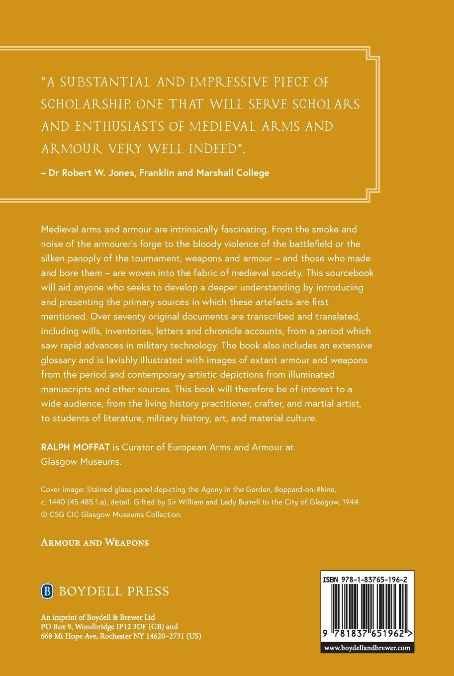 Rückseitencover Medieval Arms and Armour: A  Sourcebook. Volume III: 1450-1500
