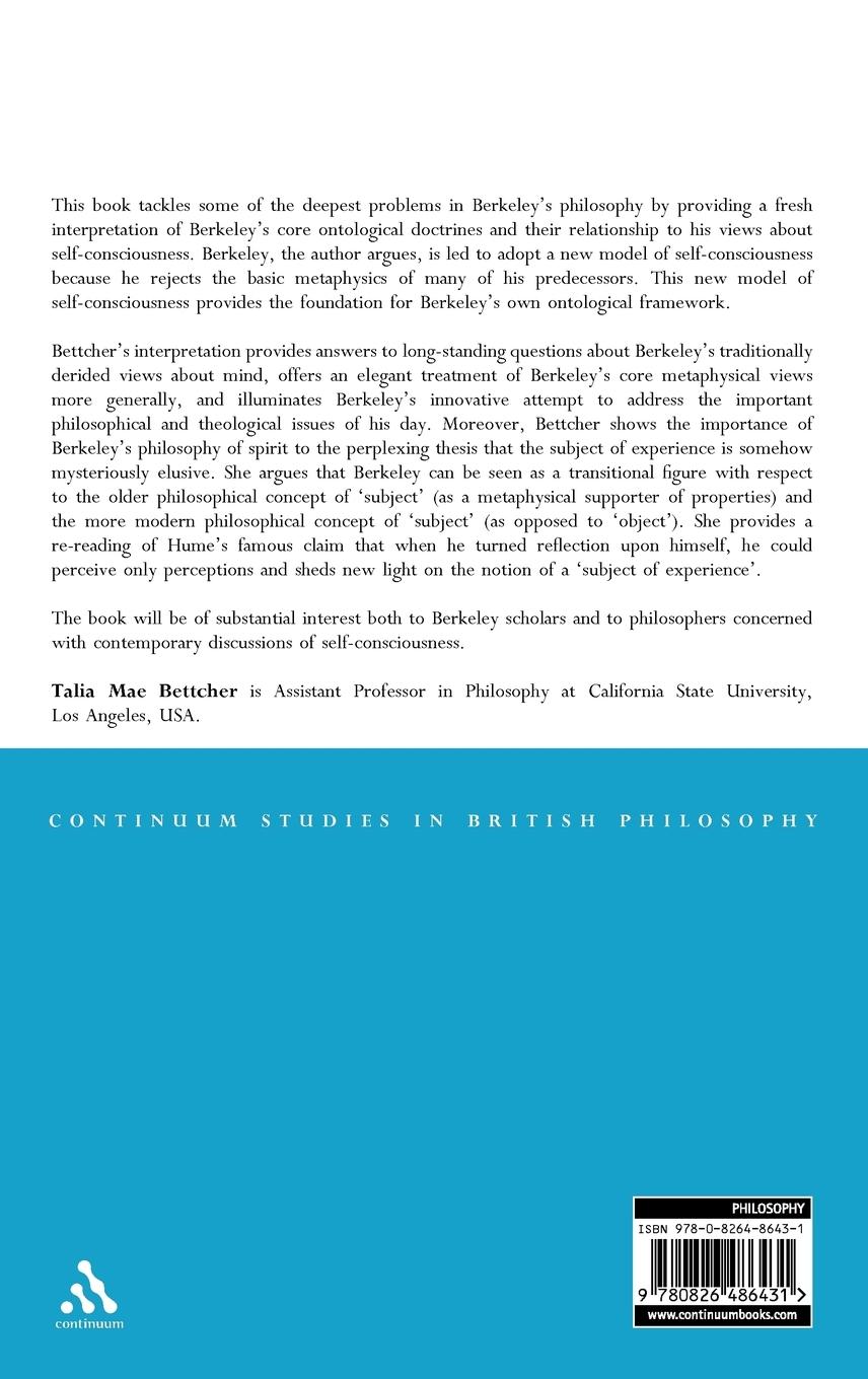 Rückseitencover Berkeley's Philosophy of Spirit