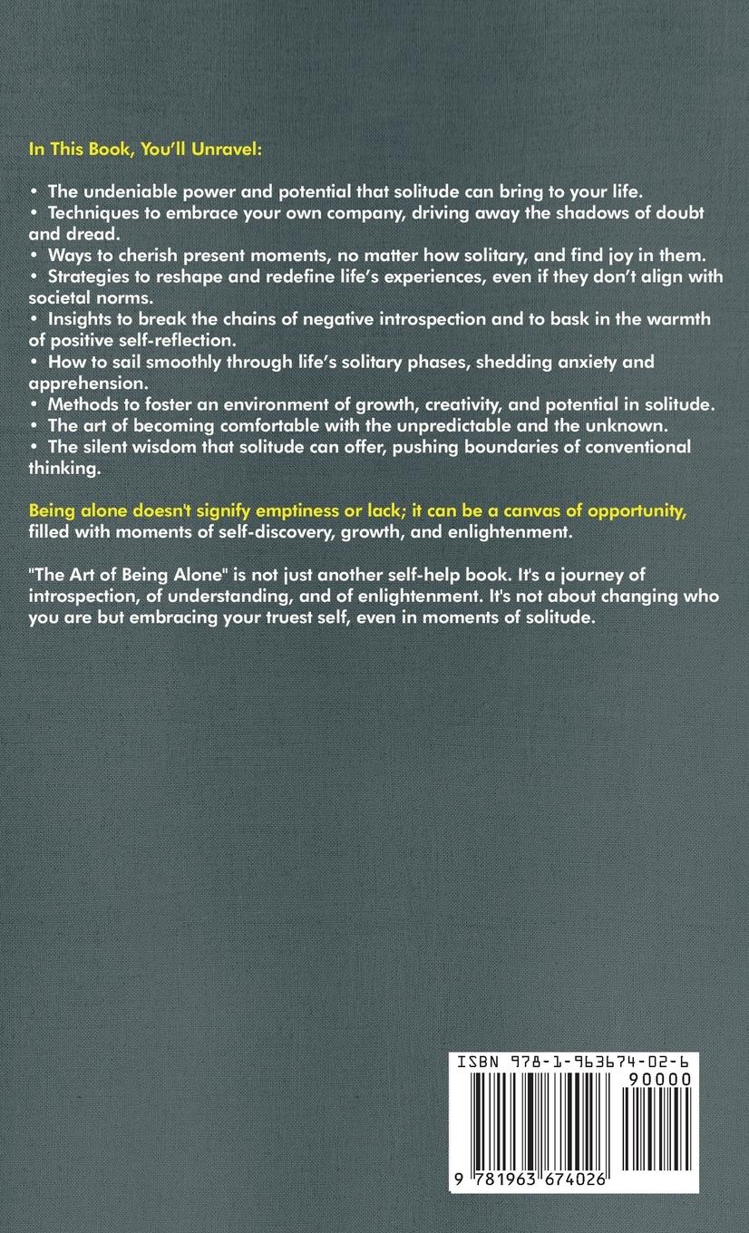 Rückseitencover The Art of Being Alone