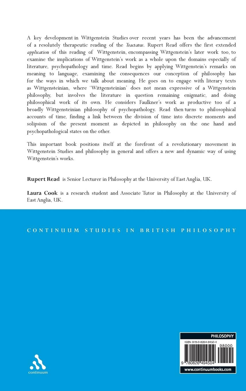 Rückseitencover Applying Wittgenstein