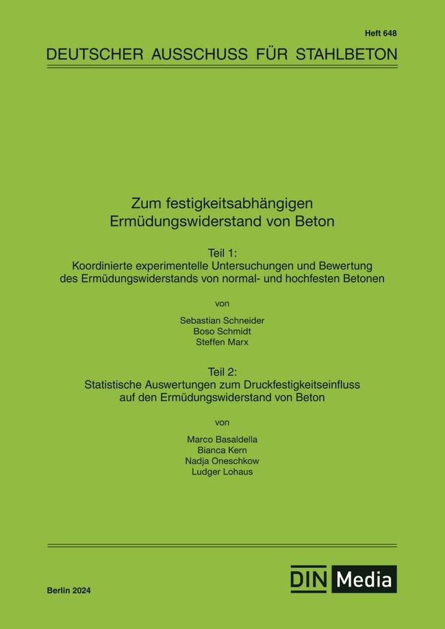 Vorderes Coverbild Zum festigkeitsabhängigen Ermüdungswiderstand von Beton