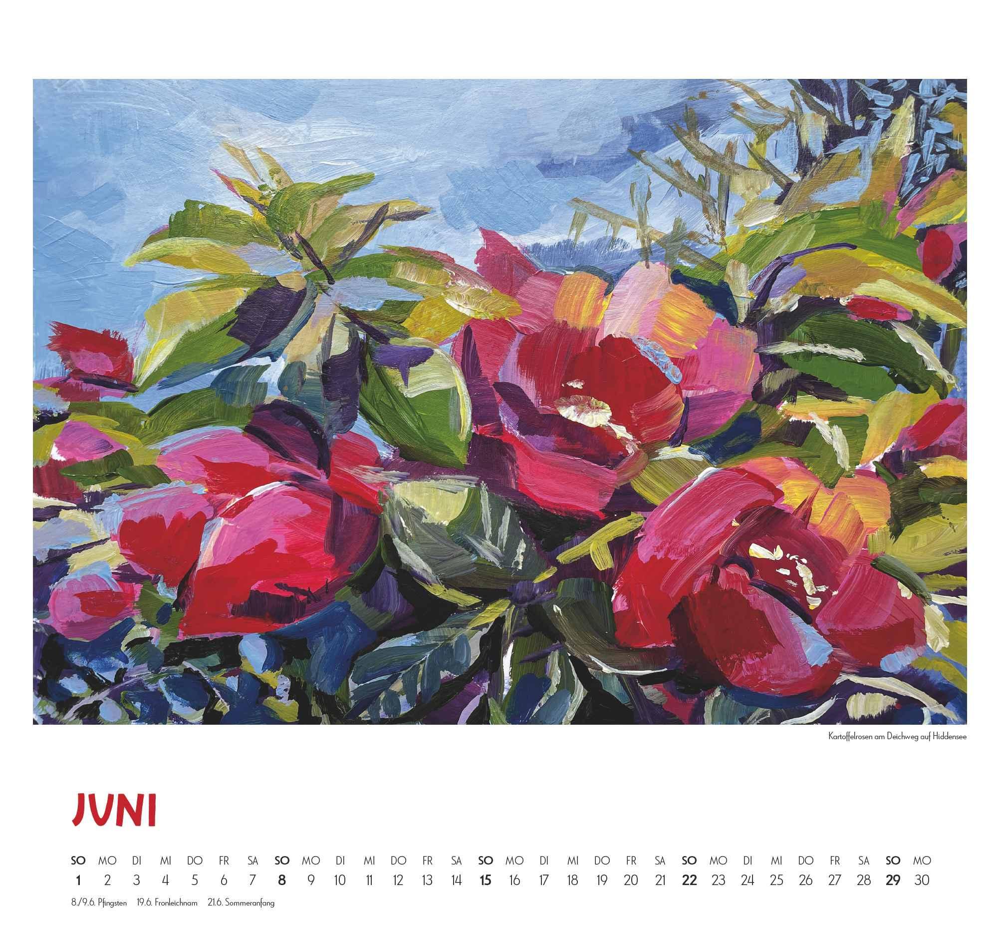 Beispielinhalt (Bild) Mit Kat Menschik an der Ostsee 2025 - Kunstkalender - Spiralbindung - Format 38 x 35,5 cm