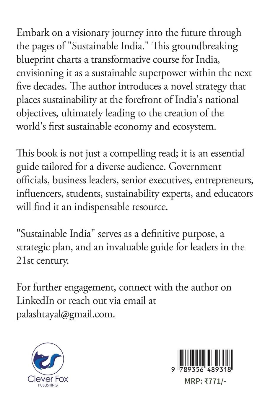 Rückseitencover Sustainable India