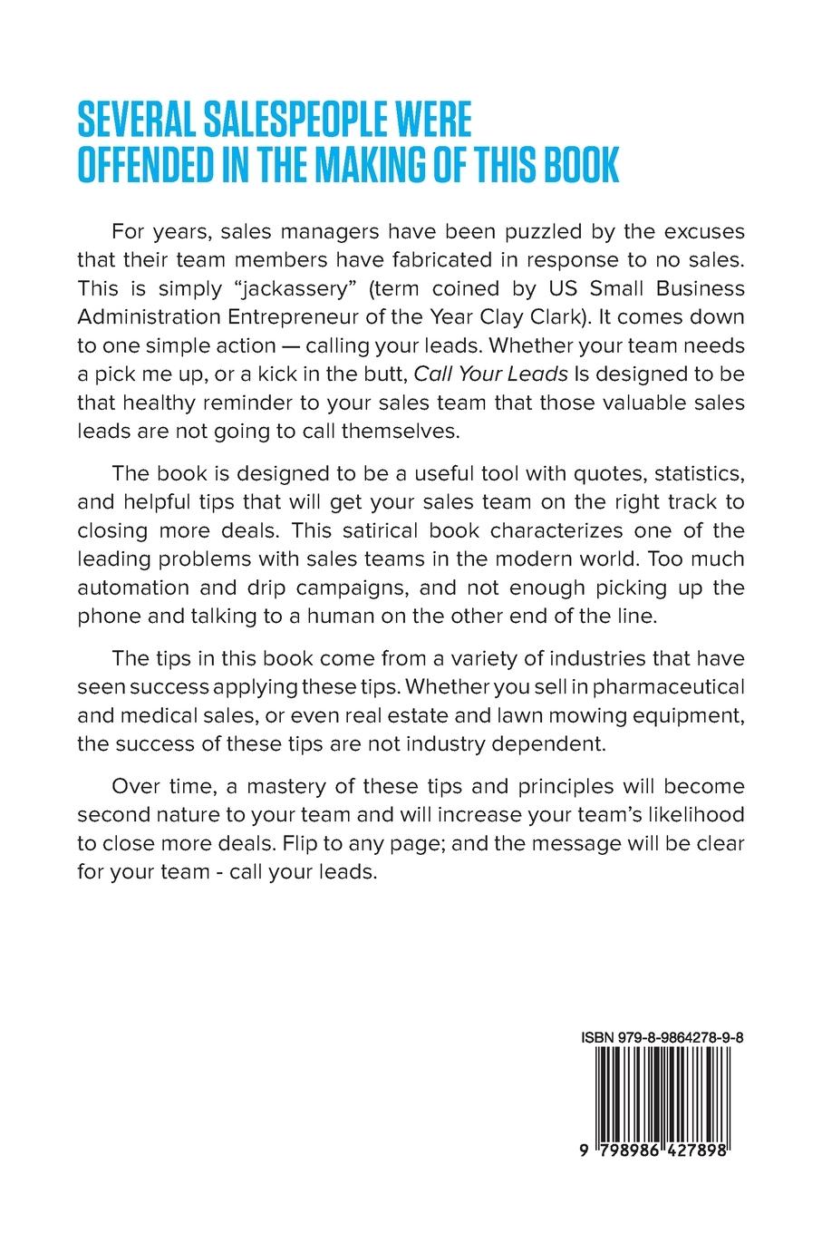 Rückseitencover Your Leads Won't Call Themselves