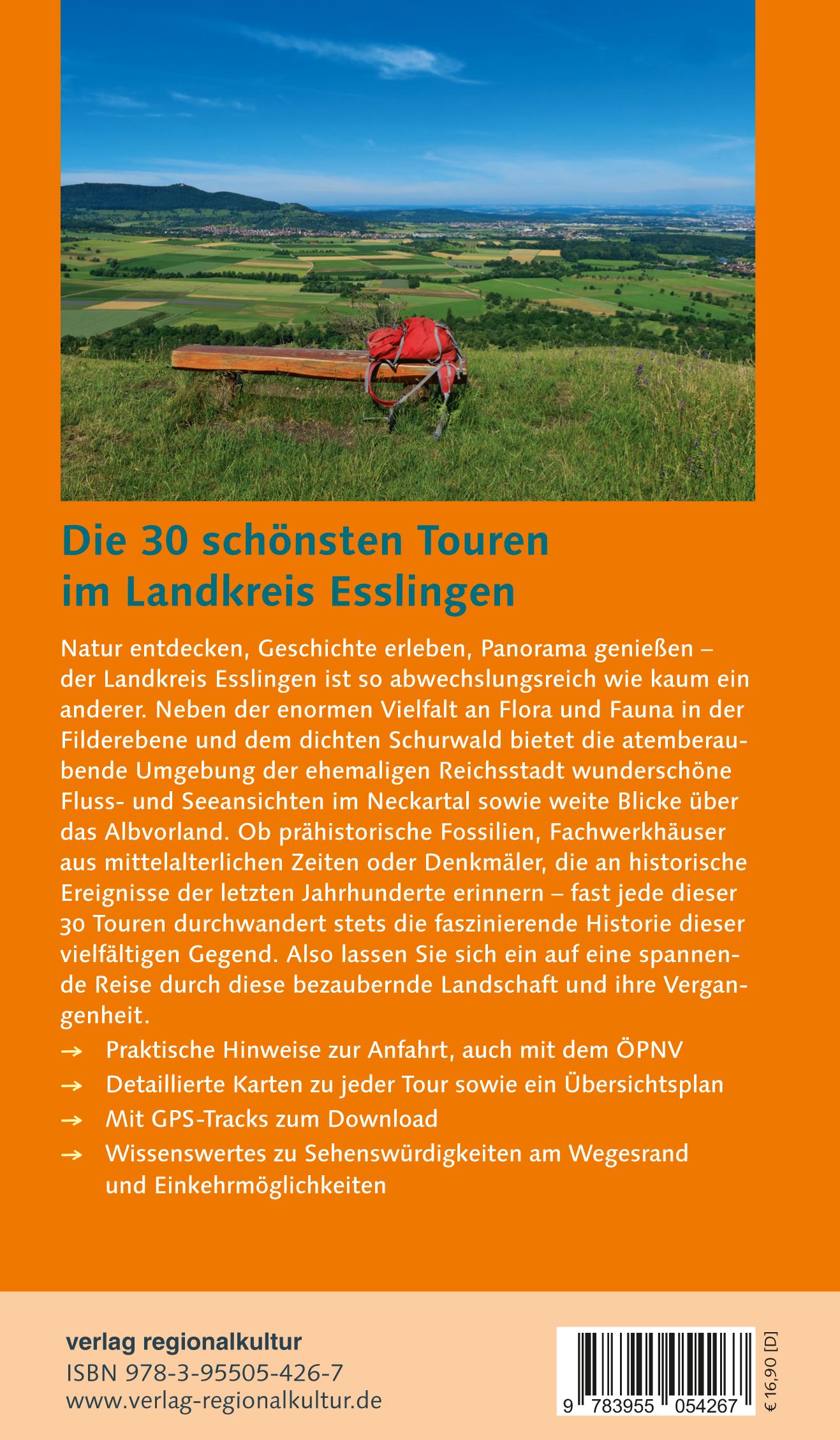 Rückseitencover Wandern im Landkreis Esslingen