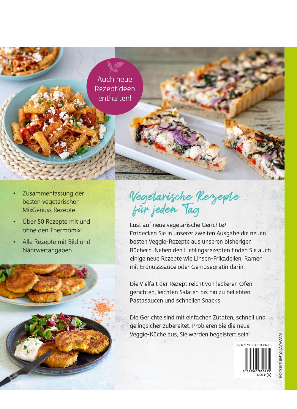 Rückseitencover VEGGIE REZEPTE für jeden Tag