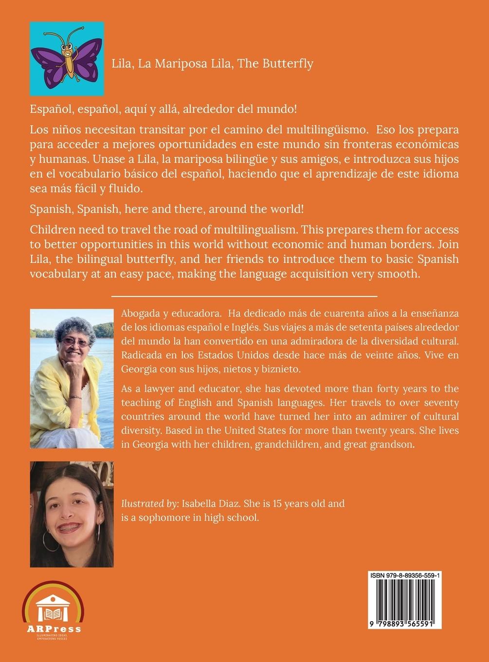 Rückseitencover Lila, La Mariposa Lila, The Butterfly