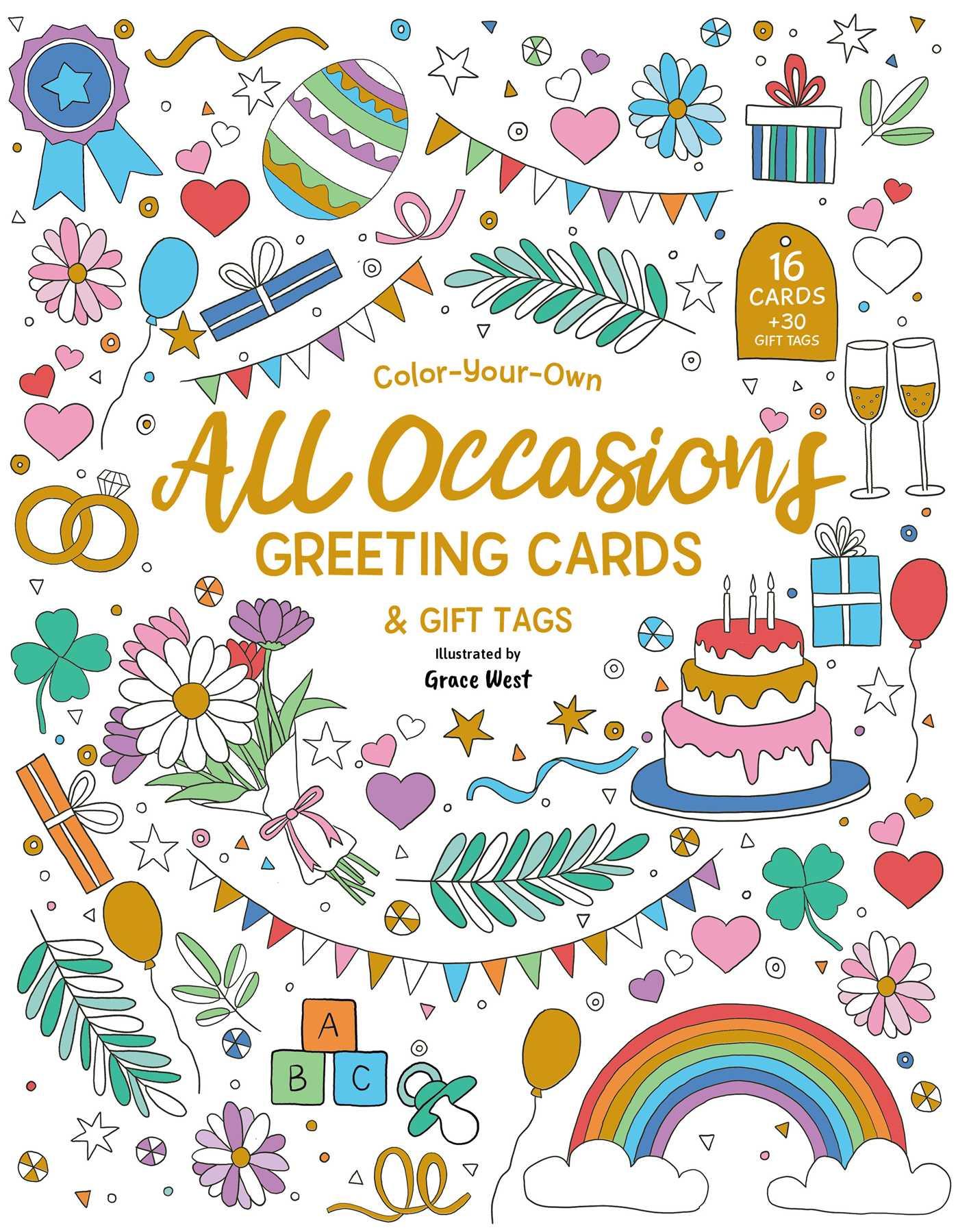 Vorderes Coverbild Color-Your-Own All Occasions Greeting Cards