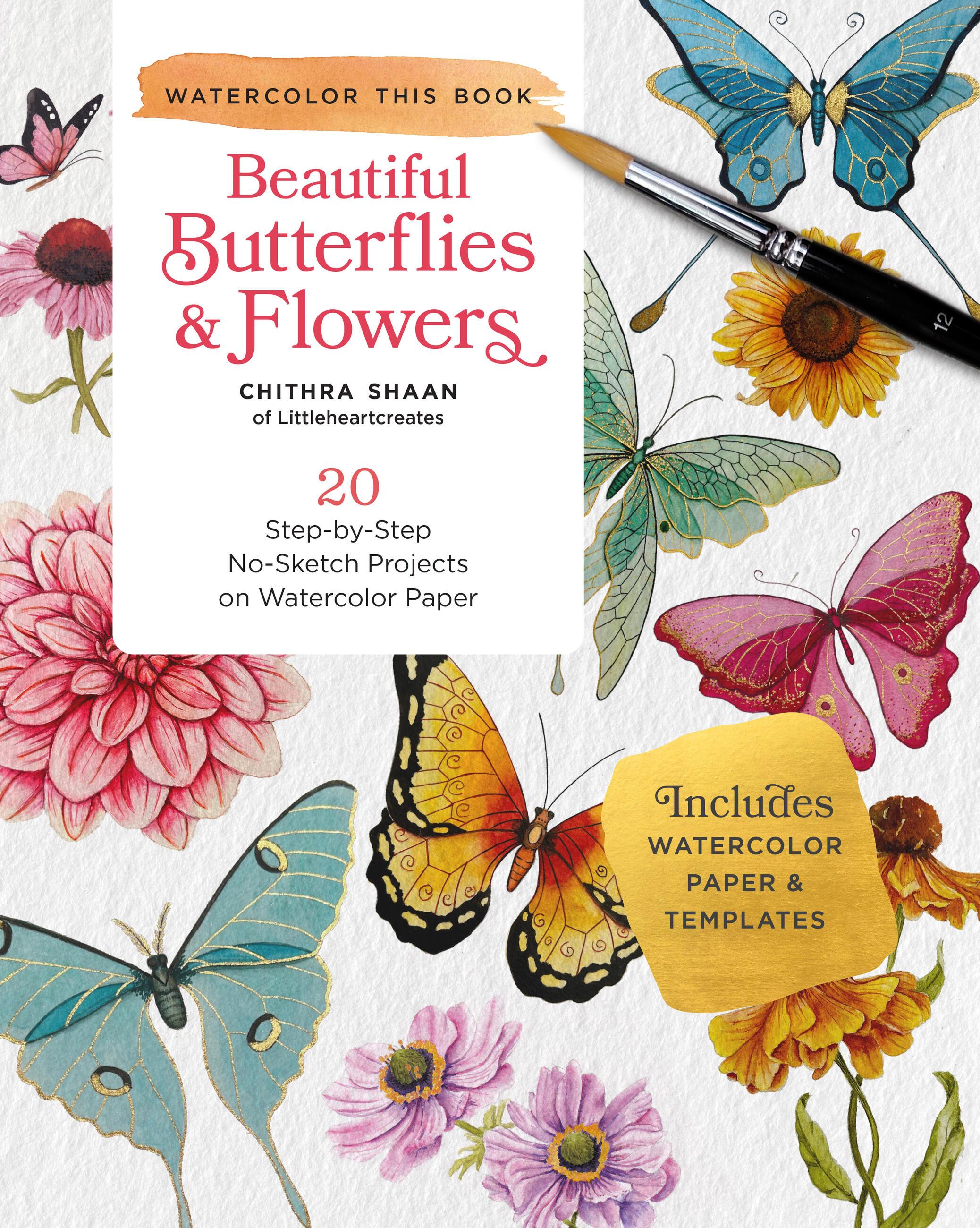 Vorderes Coverbild How to Paint Butterflies and Flowers in Watercolor